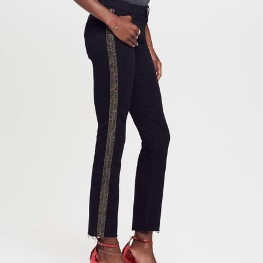 MOTHER Denim The Rascal Ankle Fray Jeans Size 25